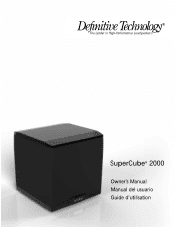 Definitive Technology SuperCube 2000 SuperCube 2000 Manual