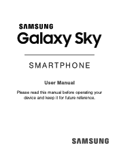 Samsung Galaxy Sky User Manual