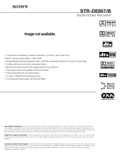 Sony STR-DE897 Marketing Specifications