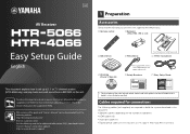 Yamaha HTR-4066 HTR-4066 / HTR-5066 Easy Setup Guide