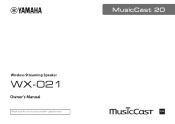 Yamaha WX-021 MusicCast 20 WX-021 Owners Manual