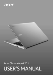 Acer Chromebook 315 CB315-3H Manual