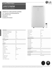 LG LP0721WSR Specification