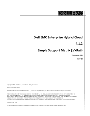 Dell VNX5500 Enterprise Hybrid Cloud for VxRail 4.1.2 Simple Support Matrix