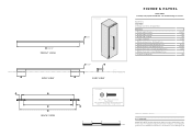 Fisher and Paykel RS2484VL2K1 Data Sheet Integrated Column Wine Cabinet with Custom Panel and Contemporary Square Handle Kit