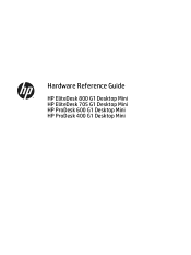 HP EliteDesk 800 65W G2 Hardware Reference Guide
