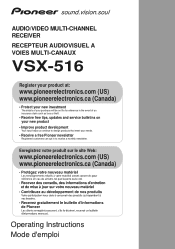 Pioneer VSX-516-K Owner's Manual
