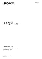 Sony SRG120DU Product Information Document (SRG-120DU Viewer Application Guide 1.0)