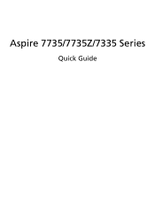 Acer Aspire 7735ZG Quick Start Guide