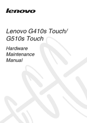 Lenovo G510s Laptop Hardware Maintenance Manual - Lenovo G410s Touch, G510s Touch