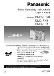 Panasonic DMC-FH20K User Manual