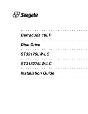 Seagate ST373455LC Installation Guide