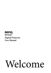 BenQ EP5920 EP5920 User Manual