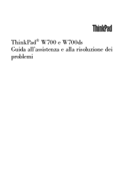 Lenovo ThinkPad W700ds (Italian) Service and Troubleshooting Guide