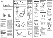 Sony D-E445 Operating Instructions  (primary manual)
