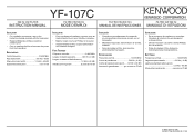 Kenwood YF-107C User Manual