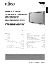 Fujitsu P50XHA10 User Manual