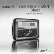 Garmin Nuvi 885T Quick Start Manual