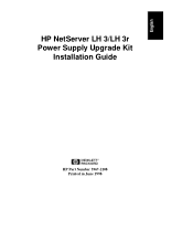 HP LH3000r HP Netserver LH 3/LH 3r Power Supply Upgrade Kit