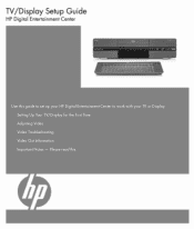 HP Z558 HP Digital Entertainment Center - TV/Display Setup Guide