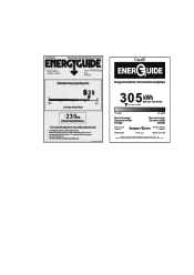 RCA RPW302 Energy Label