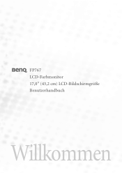 BenQ FP757 User Manual