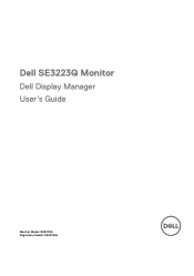 Dell SE3223Q Monitor Display Manager Users Guide