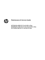 HP EliteOne 705 Maintenance & Service Guide