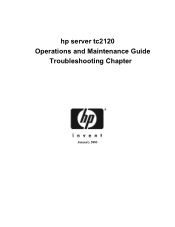 HP Tc2120 hp server tc2120 troubleshooting guide