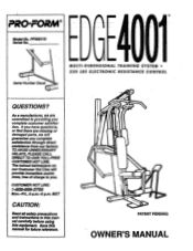 ProForm Edge 4001 Owners Manual
