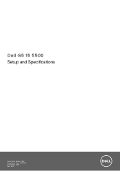 Dell G5 15 5500 Setup and Specifications
