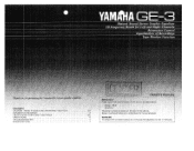 Yamaha GE-3 Owner's Manual