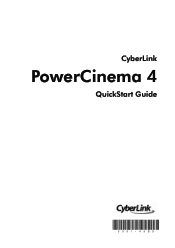 HP Pavilion t3500 CyberLink PowerCinema 4 QuickStart Guide