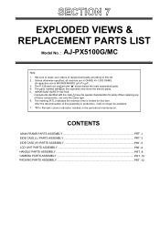 Panasonic AJ-PX5100 Parts List