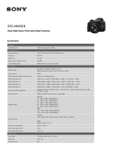 Sony DSC-HX400 Specifications