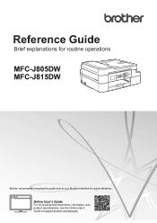 Brother International MFC-J815DW XL Reference Guide