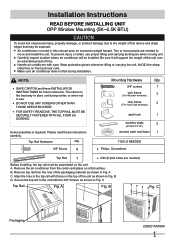 Frigidaire FRA053XT7 Installation Instructions (All Languages)