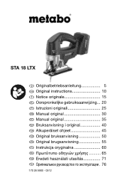 Metabo STA 18 LTX Operating Instructions 3