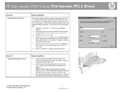 HP Color LaserJet CP6015 HP Color LaserJet CP6015 Series - Job Aid - Print Banners (PCL 6 Driver)