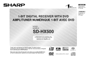 Sharp SD-HX500 SD-HX500 Operation Manual
