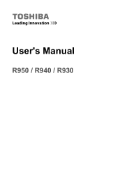 Toshiba R950-BT9500 User Manual