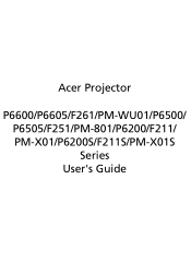 Acer P6605 User Manual