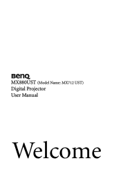 BenQ MX880UST MX880UST user manual