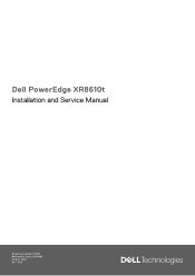 Dell PowerEdge XR8610t Installation and Service Manual