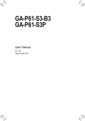 Gigabyte GA-P61-S3P Manual
