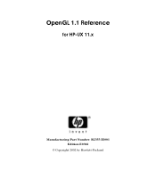 HP c3700 OpenGL 1.1 Reference for HP-UX 11.x