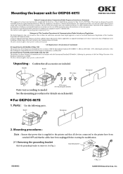 Oki OKIPOS407II OKIPOS 407II Warning Buzzer Instruction Sheet