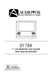 Audiovox D1788 Owners Manual