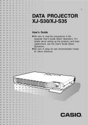 Casio XJ-S30 Owners Manual