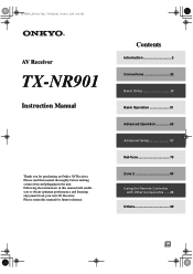 Onkyo TX-NR901 Owner Manual